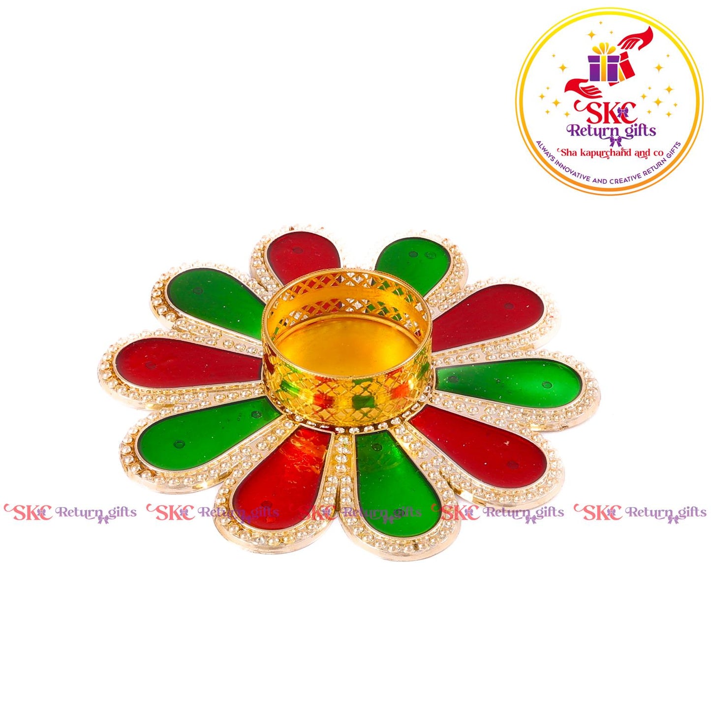 Fiber Meena Candle Stand