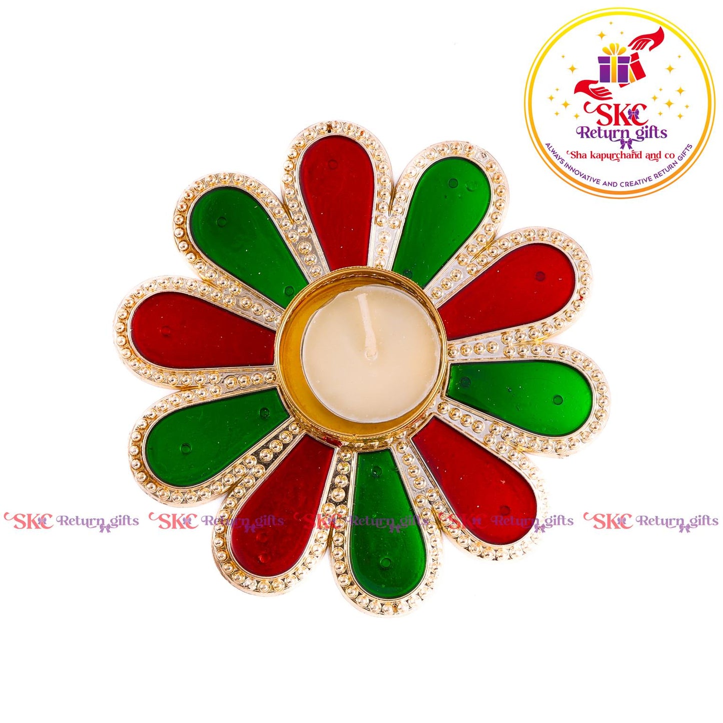 Fiber Meena Candle Stand