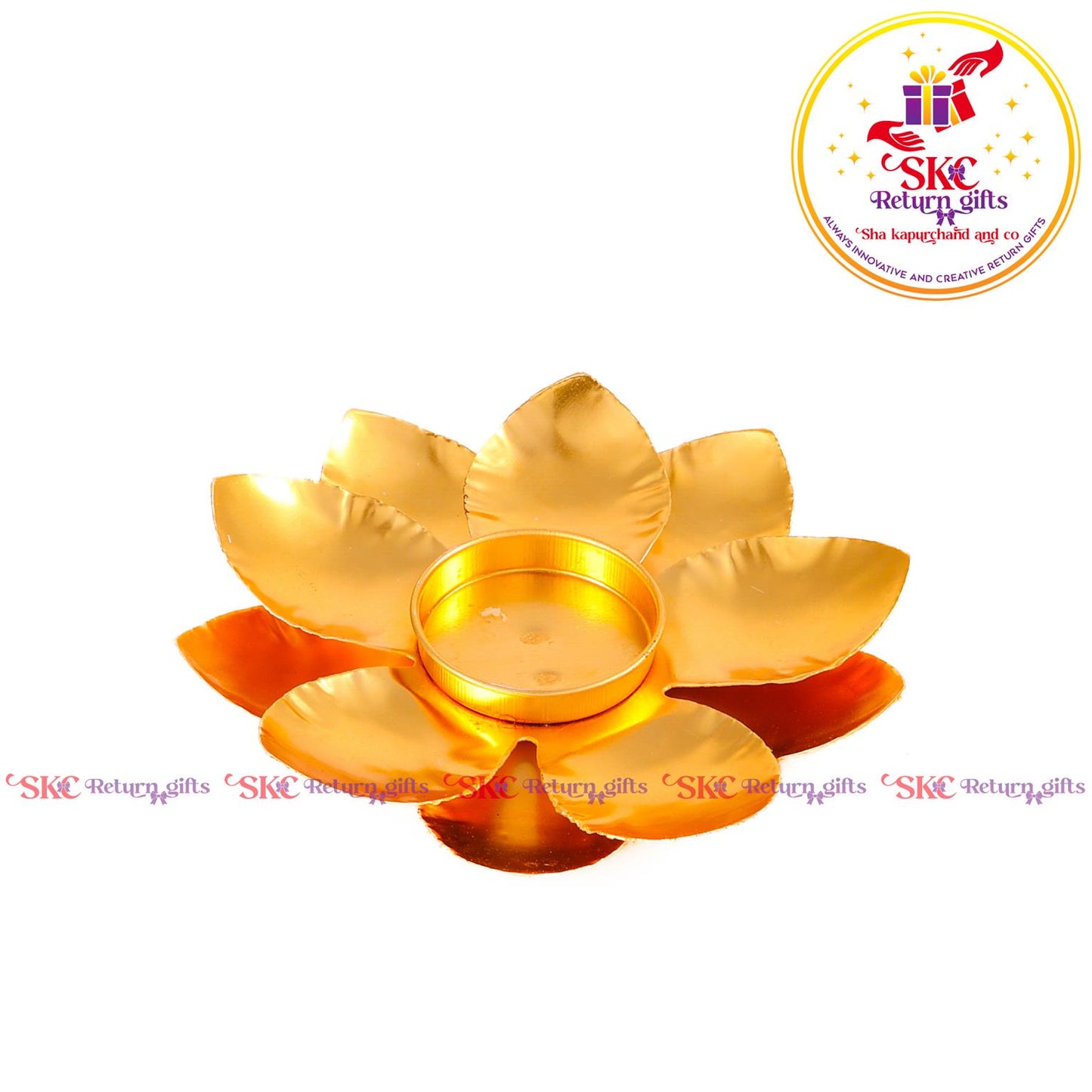 Tea Light Candle Holder Gold