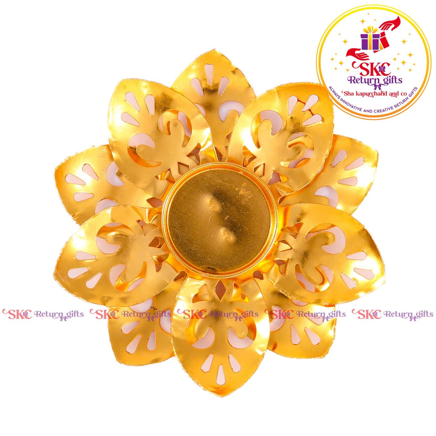 Tea Light Candle Holder Gold