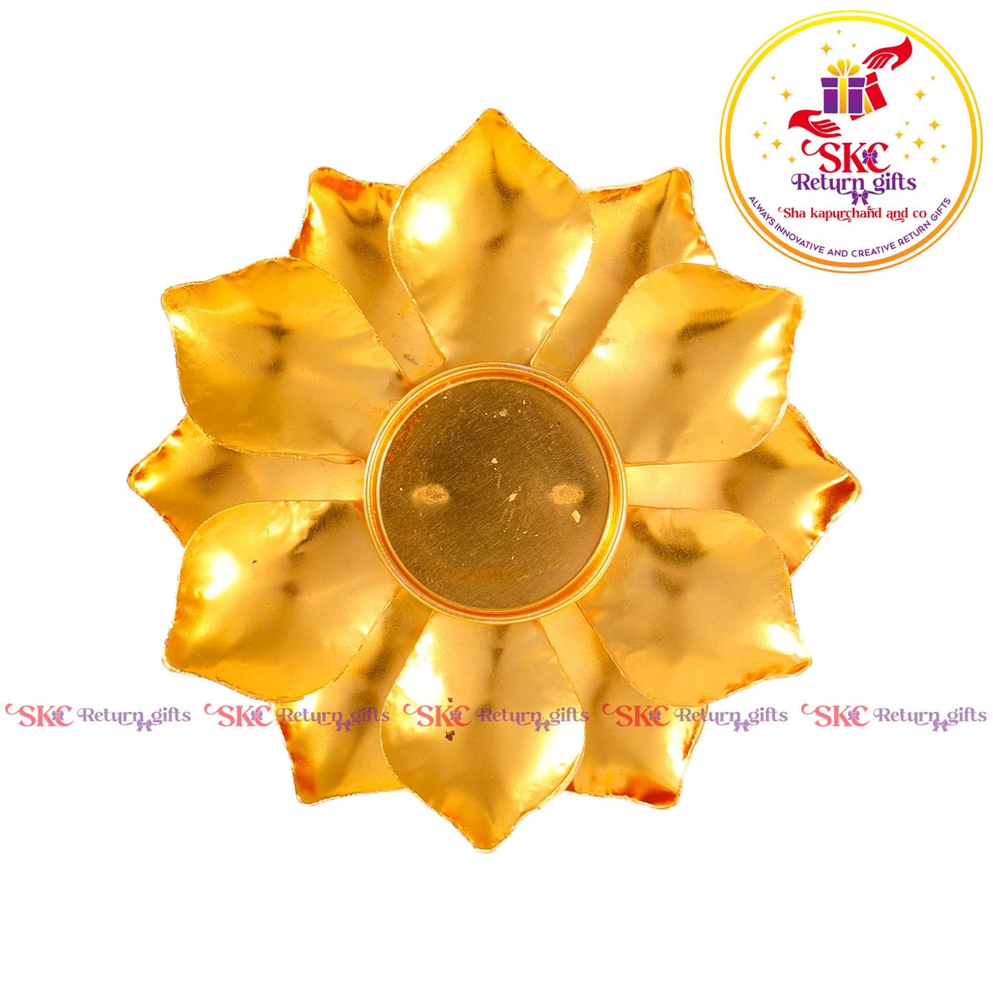 Tea Light Candle Holder Gold
