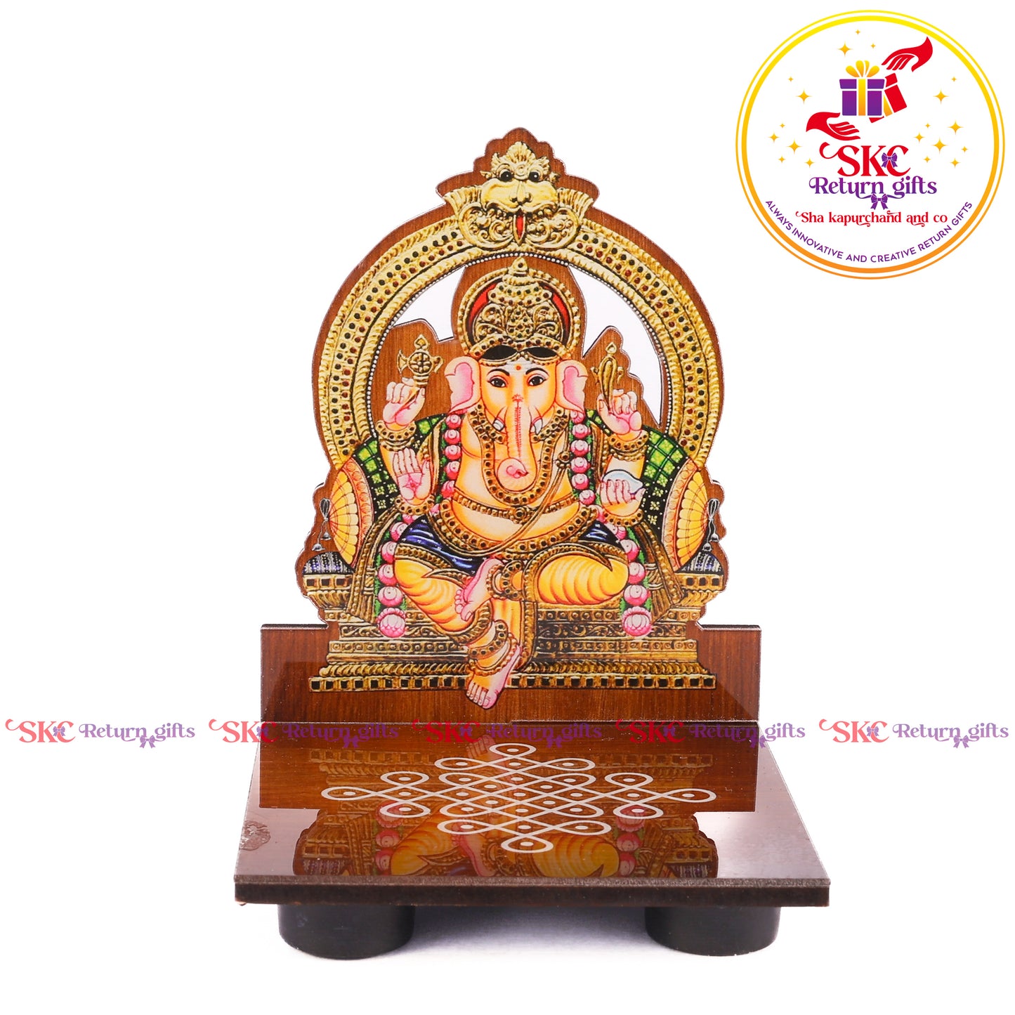Acrylic Ganesha Diya Stand