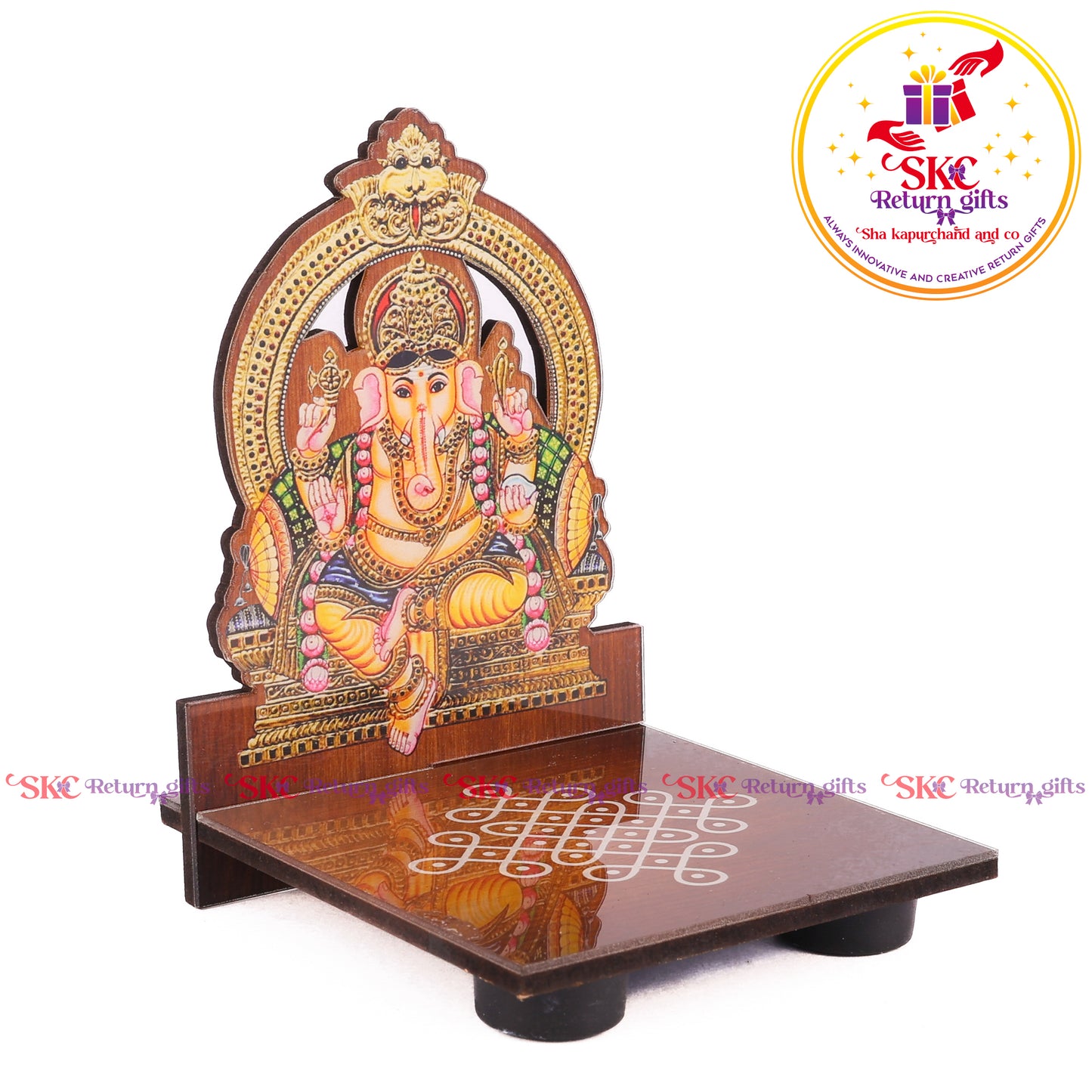 Acrylic Ganesha Diya Stand