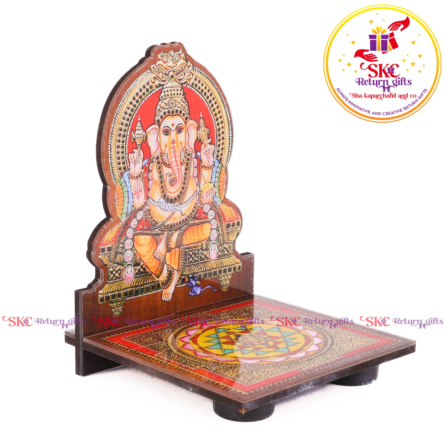 Acrylic Ganesha Diya Stand