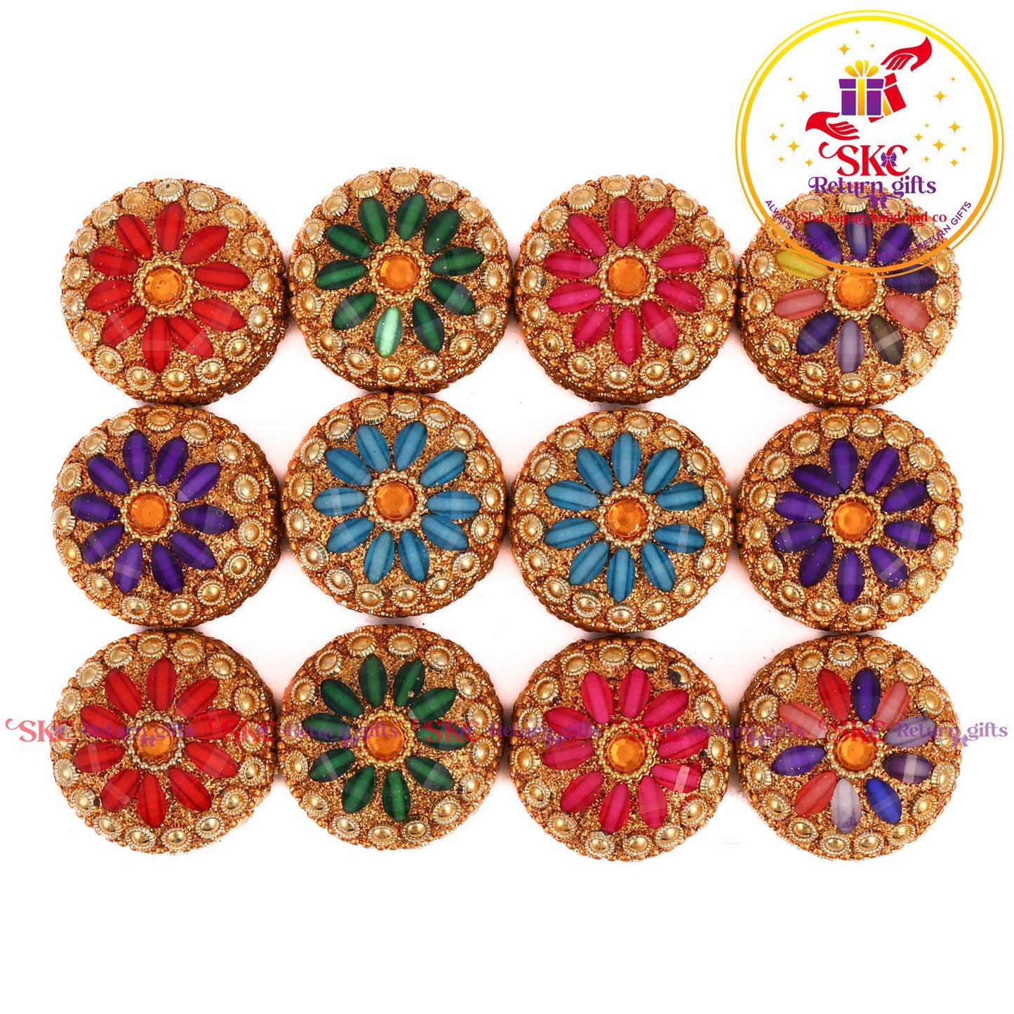 1*1 Stone Work Kum-kum Dabbi
