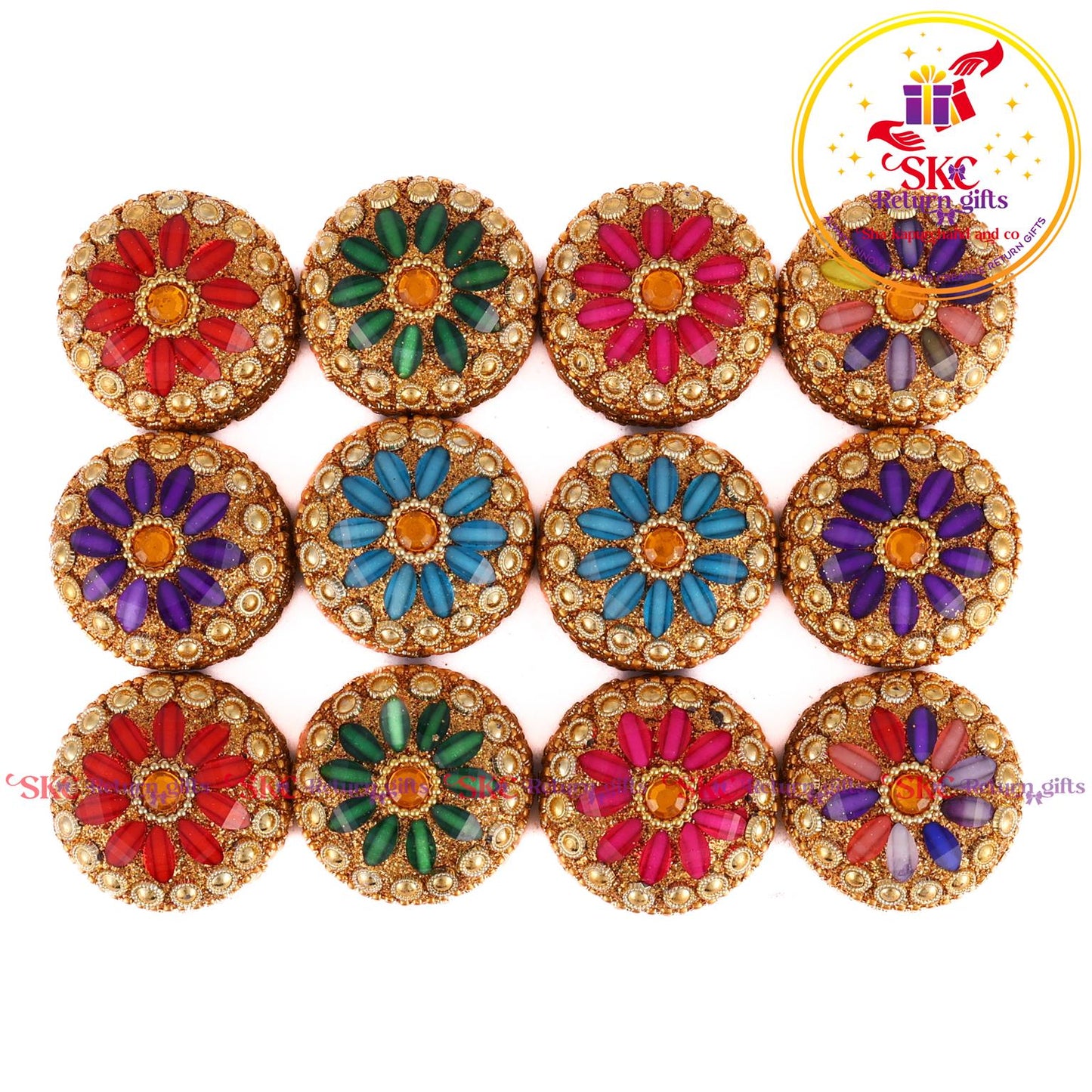 1*1 Stone Work Kum-kum Dabbi