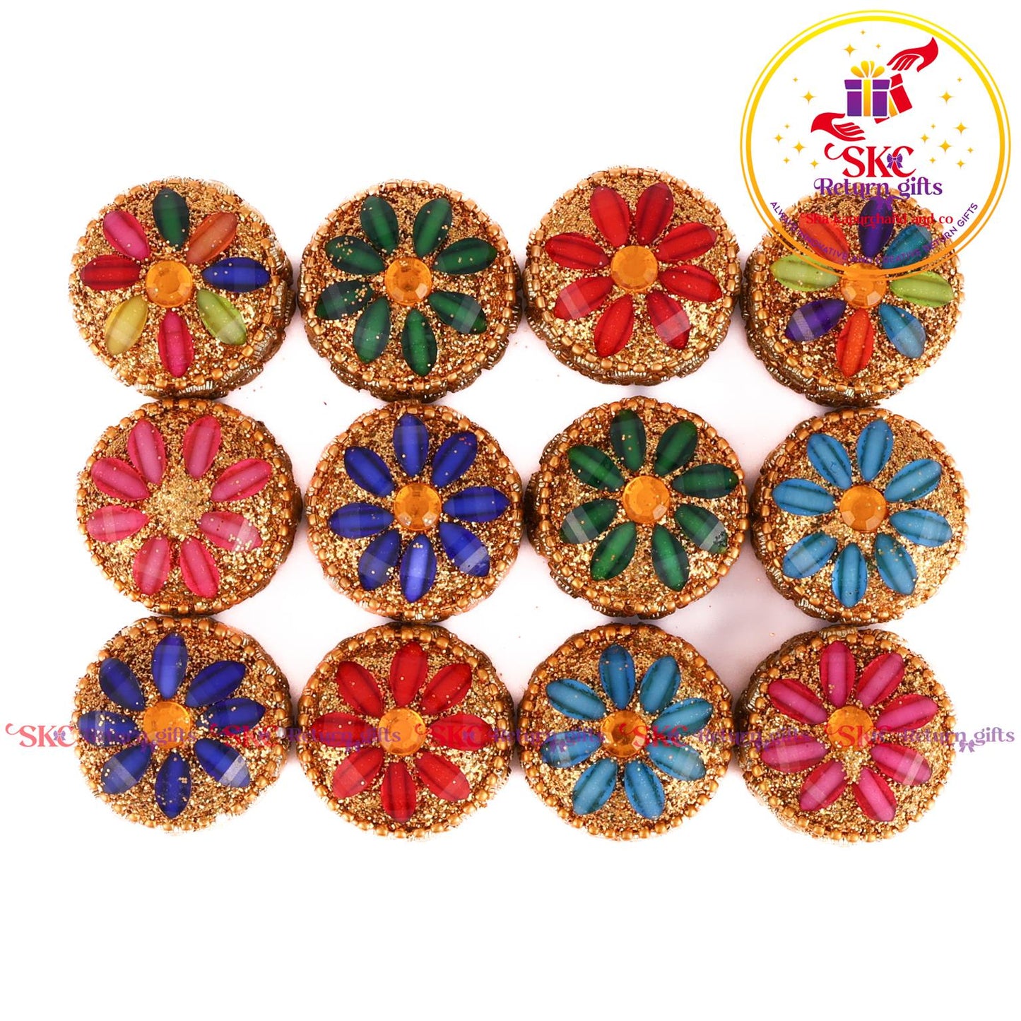 1*1 Stone Work Kum-kum Dabbi