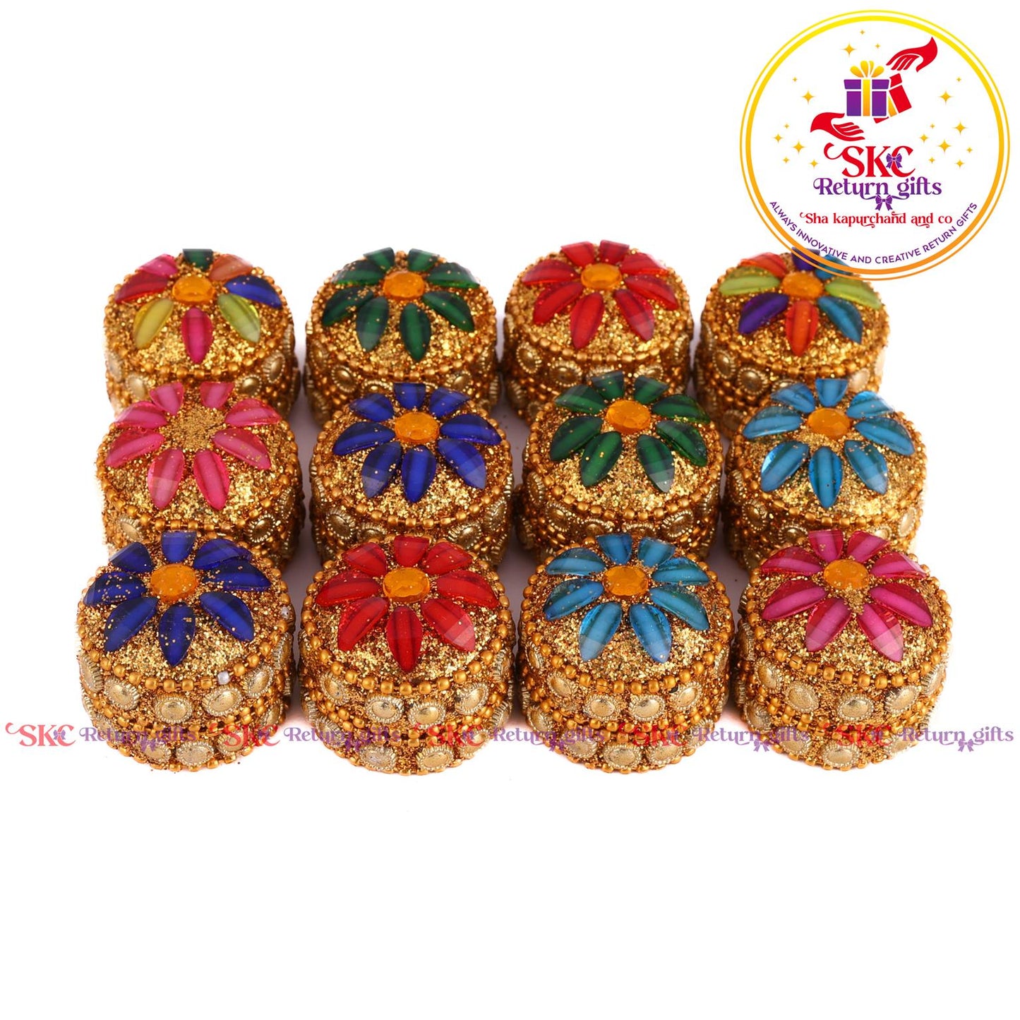1*1 Stone Work Kum-kum Dabbi