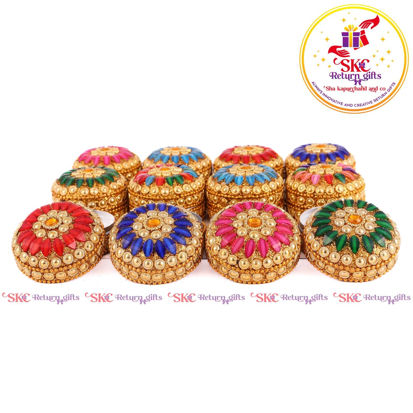 1*1 Stone Work Kum-kum Dabbi