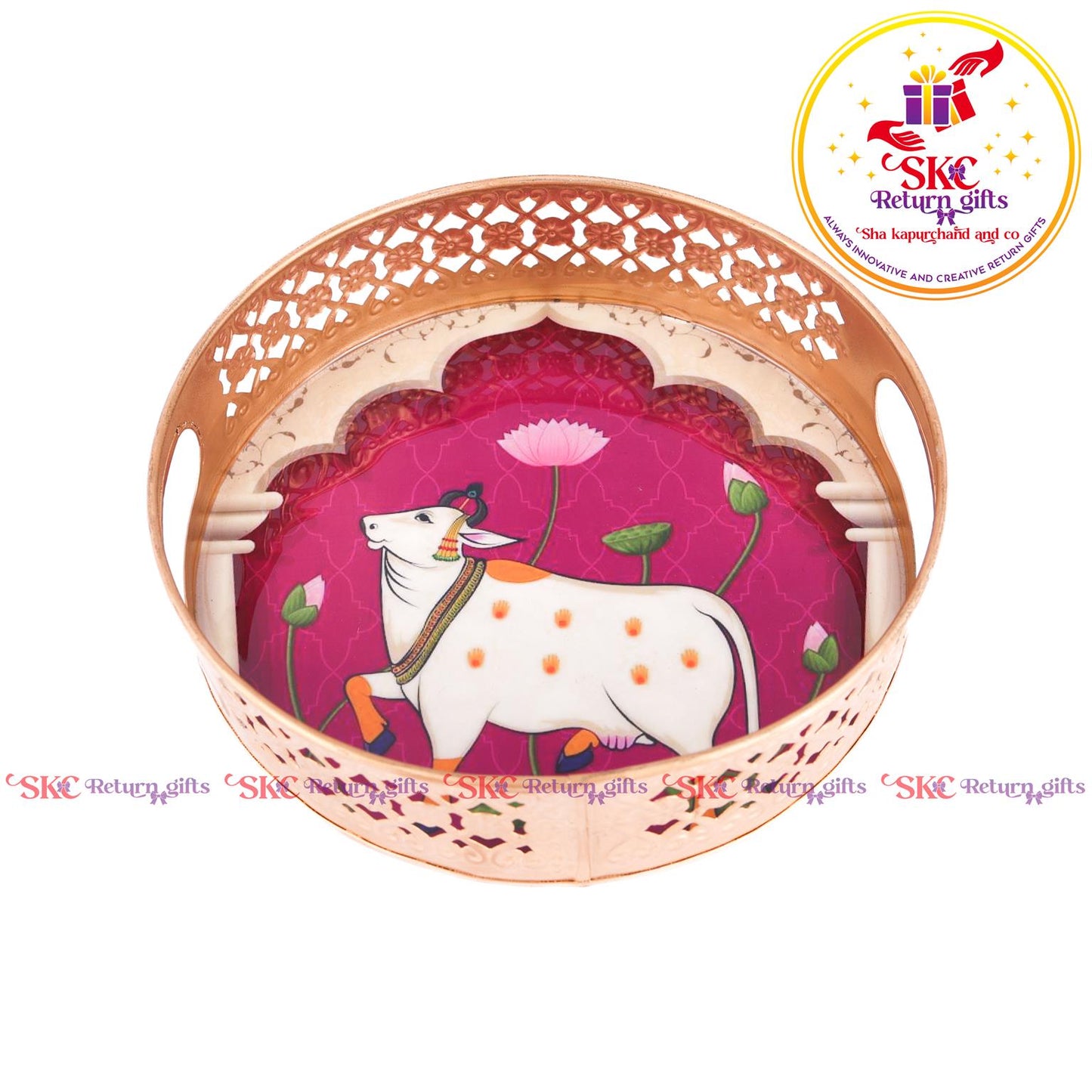 Pichwai Trays 8 Inch