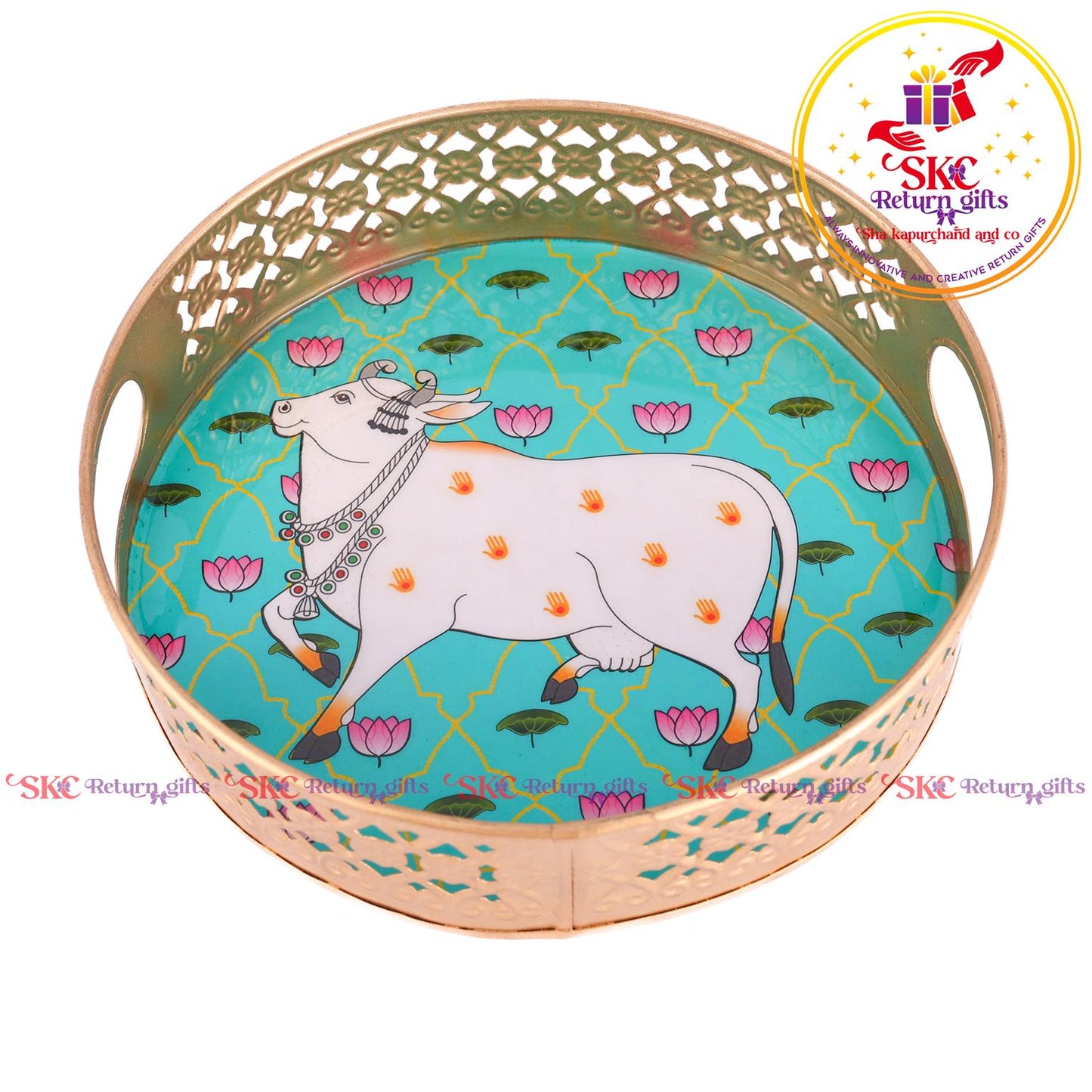 Pichwai Trays 8 Inch