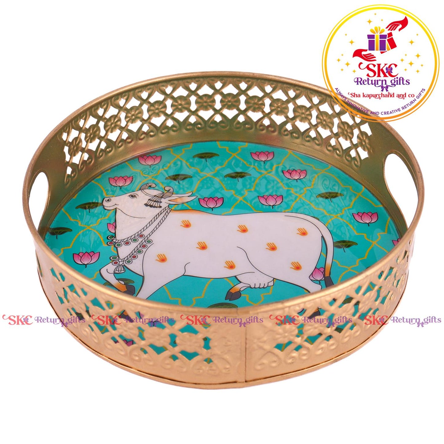 Pichwai Trays 8 Inch