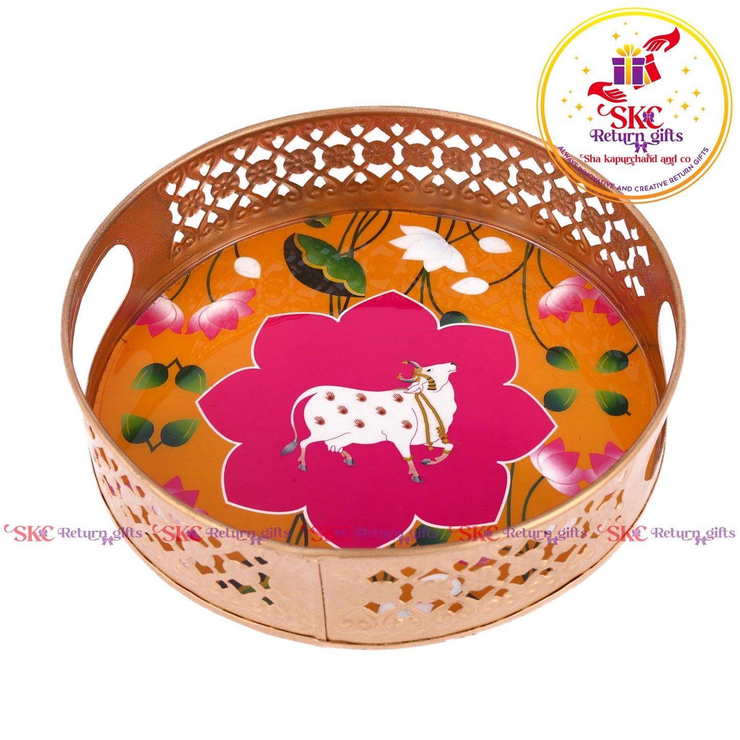 Pichwai Trays 8 Inch