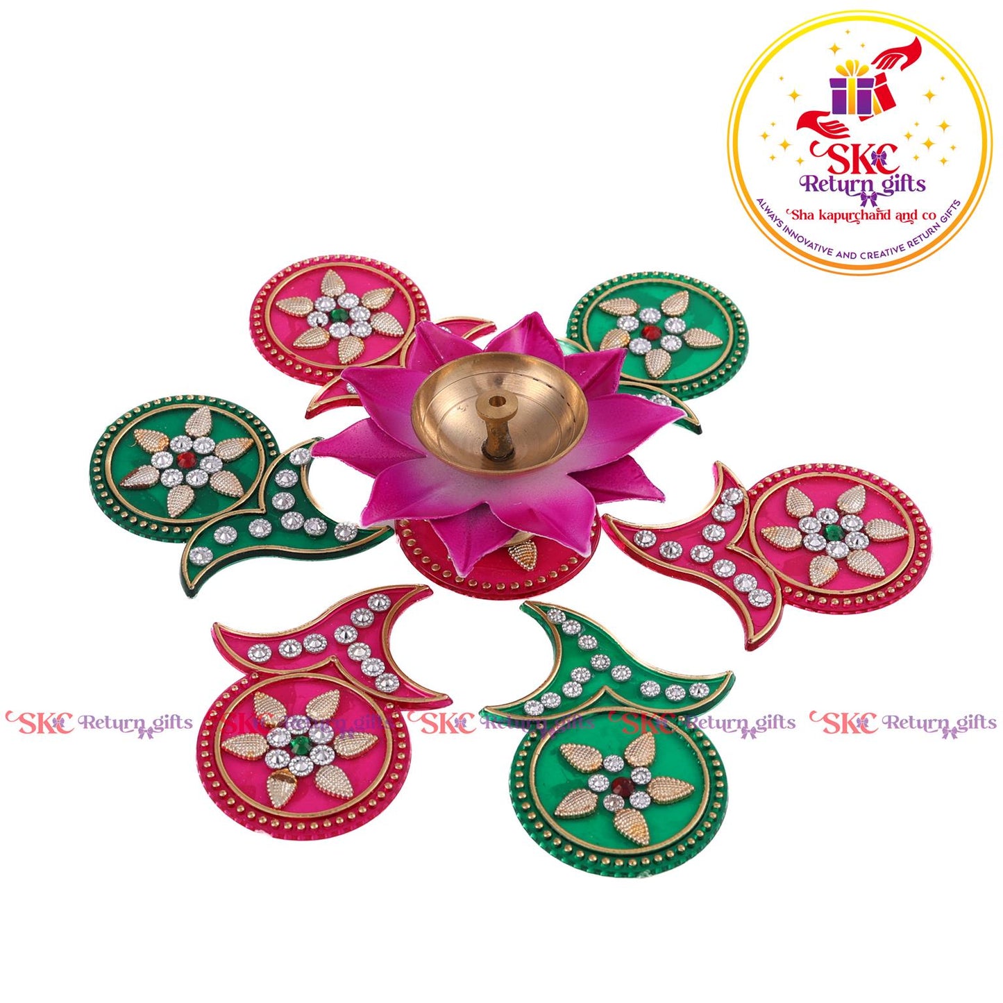Acrylic Baby Rangoli With 3 Inch Colour Diya