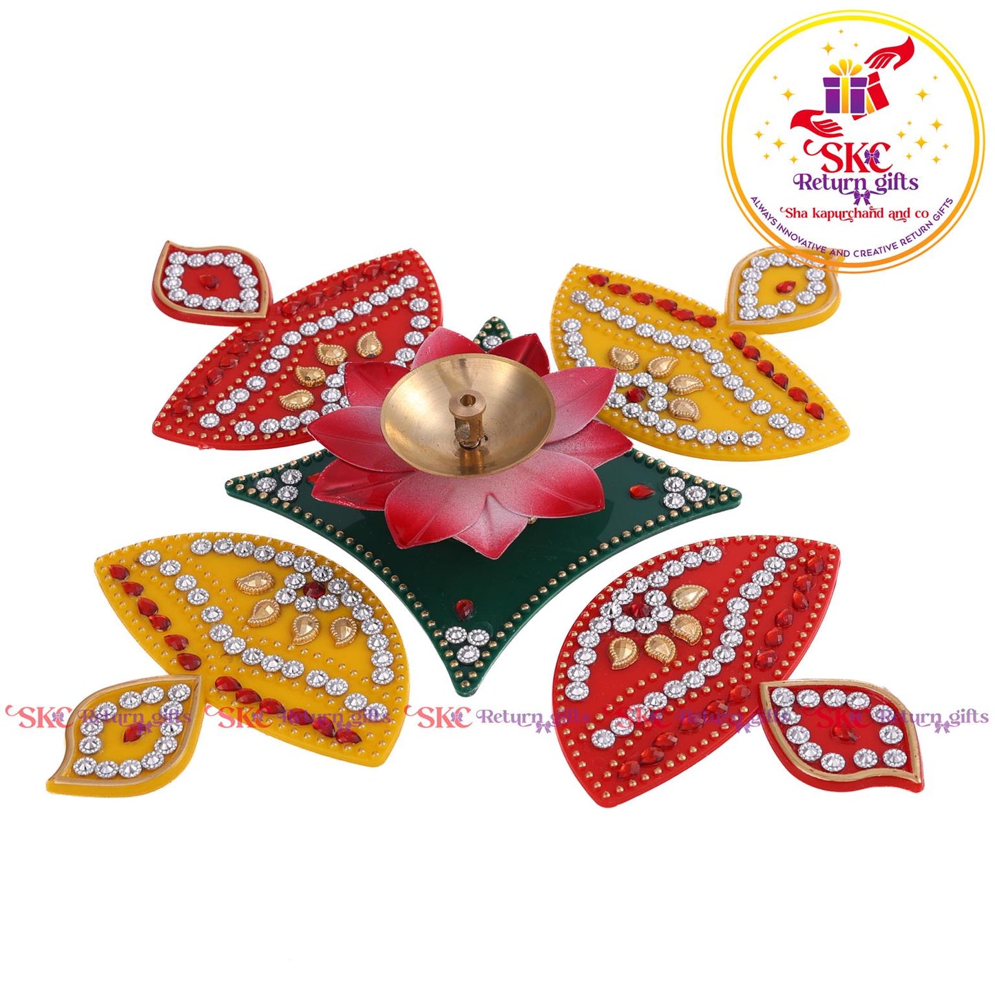 Acrylic Big Rangoli With 3 Inch Colour Diya
