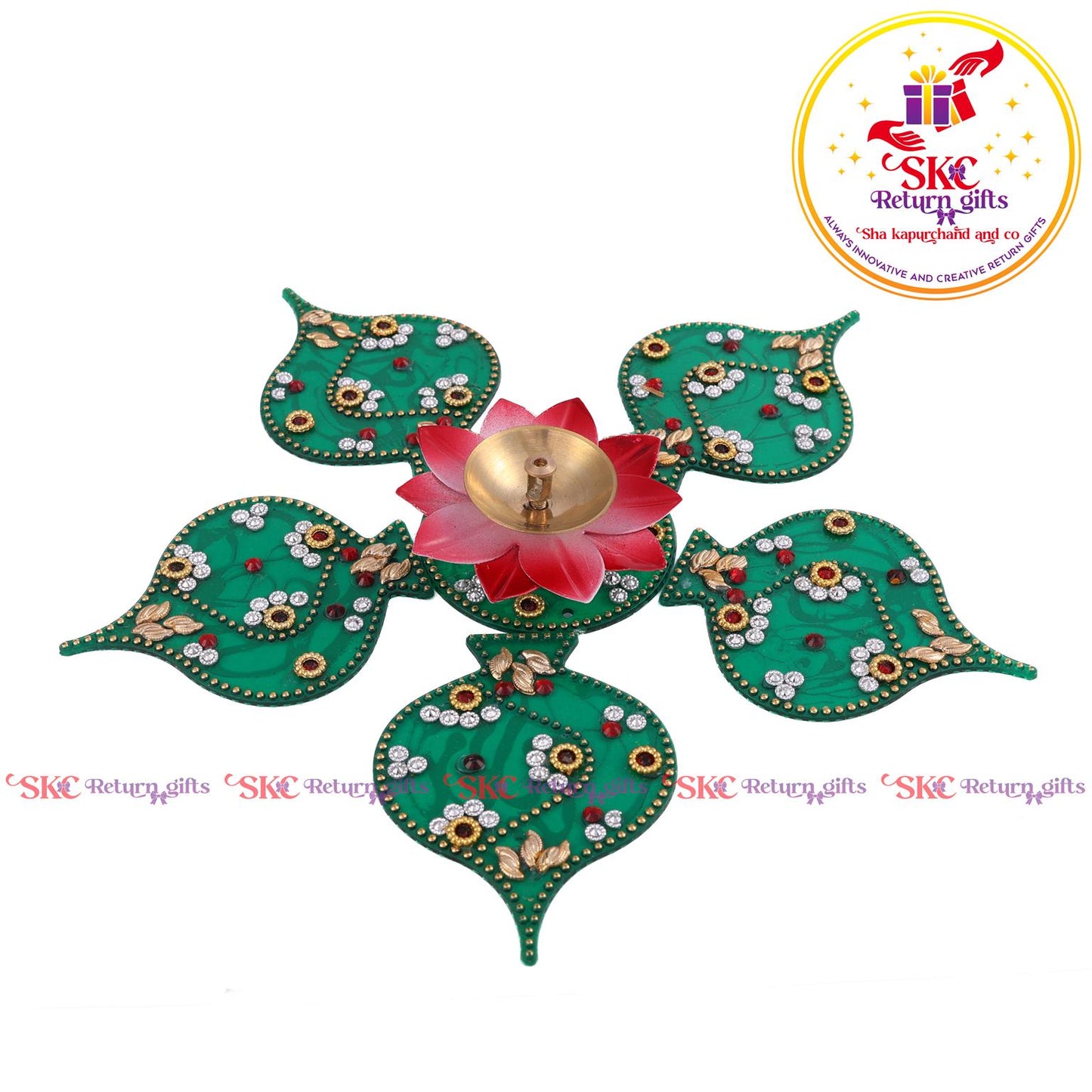 Acrylic Big Rangoli With 3 Inch Colour Diya
