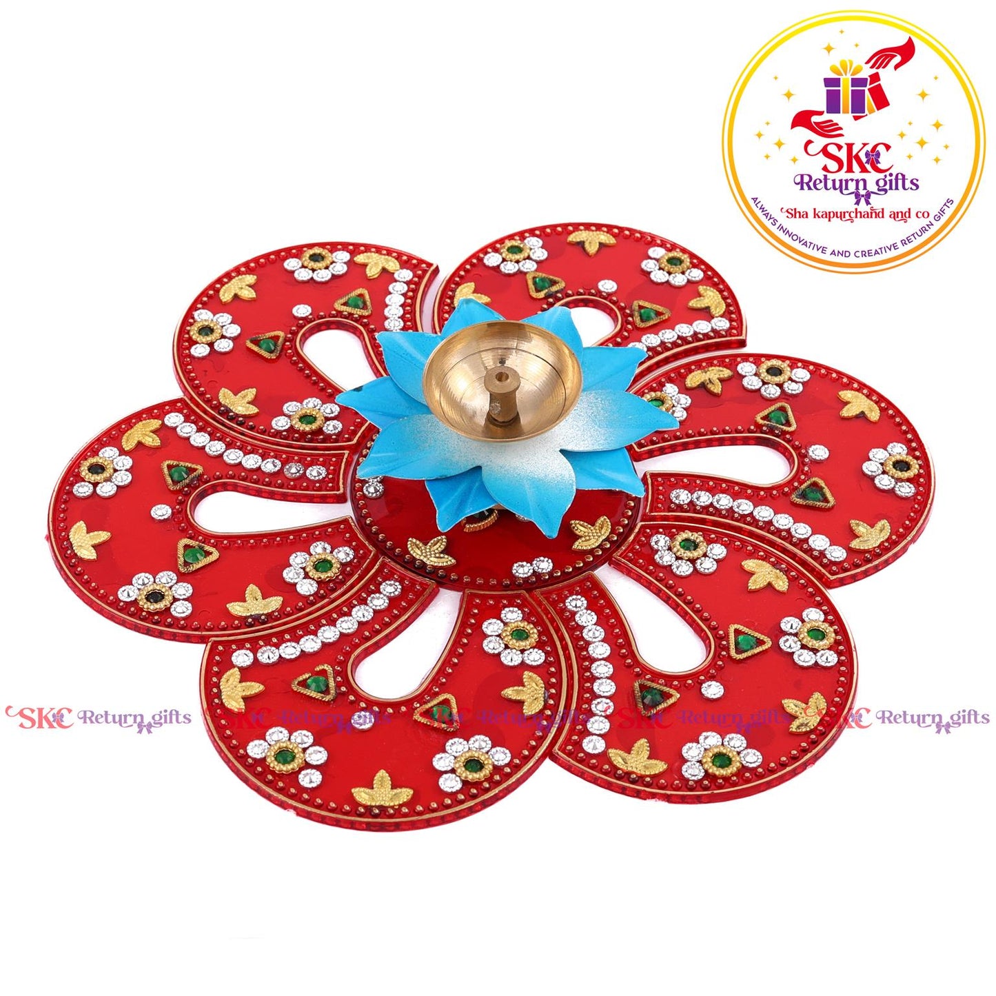 Acrylic Big Rangoli With 3 Inch Colour Diya