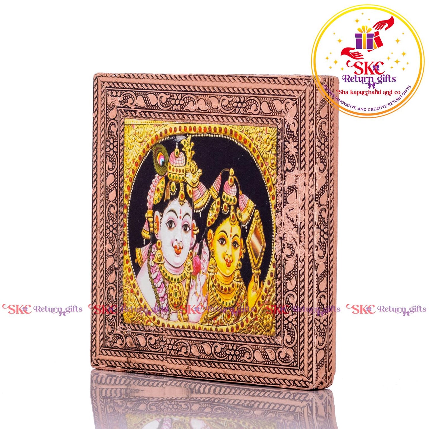 Tanjore Digital Art Radha Krishna