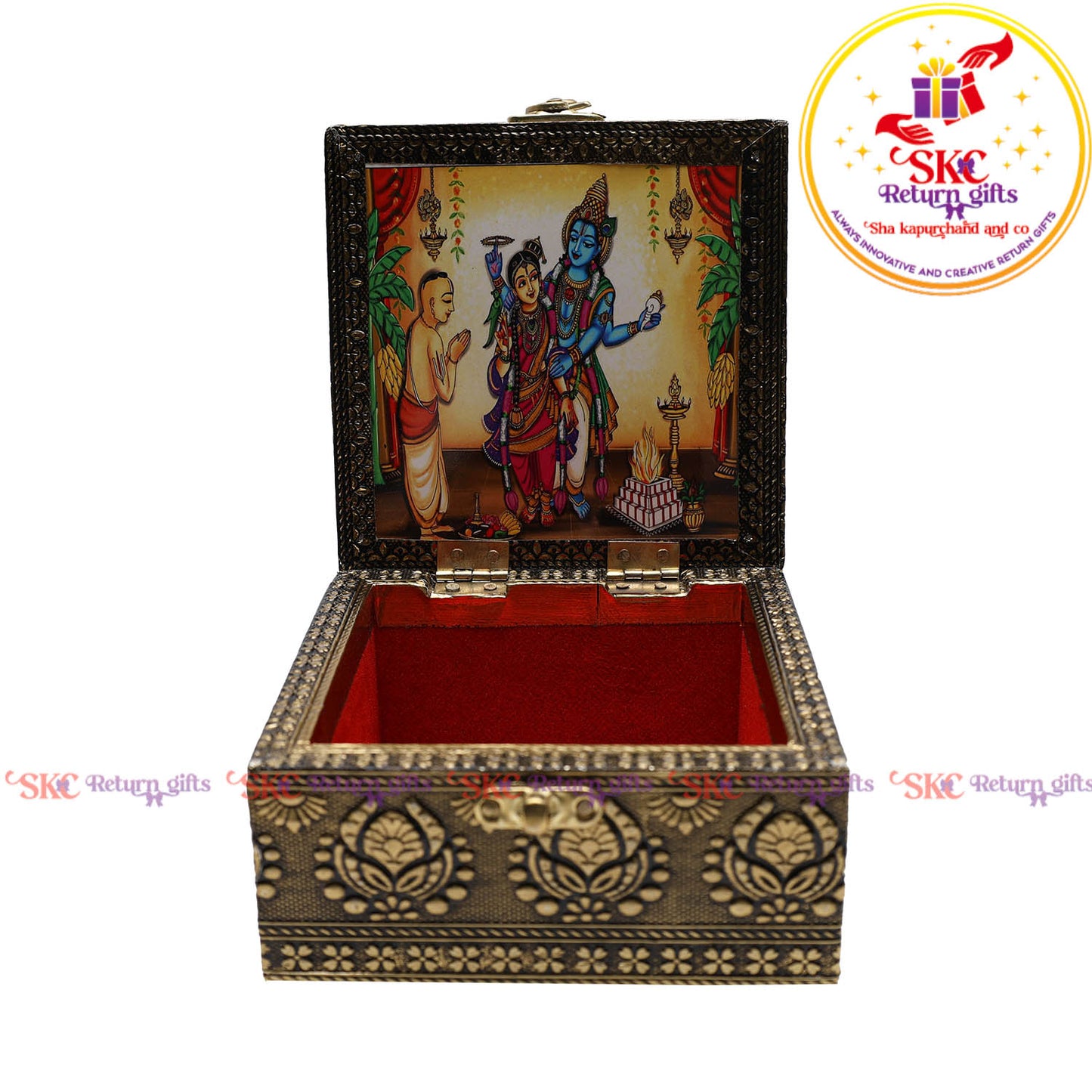 Digital Art Tanjore Pooja Box 5x5
