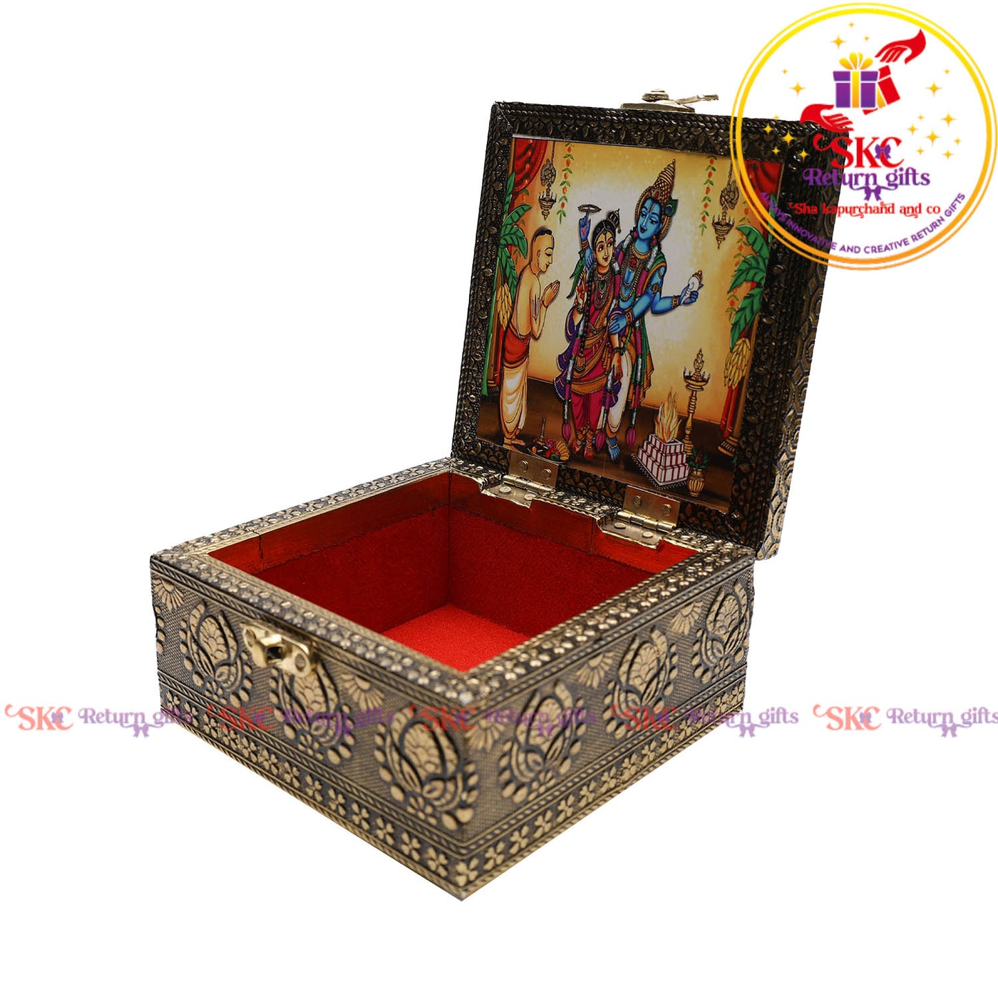 Digital Art Tanjore Pooja Box 5x5