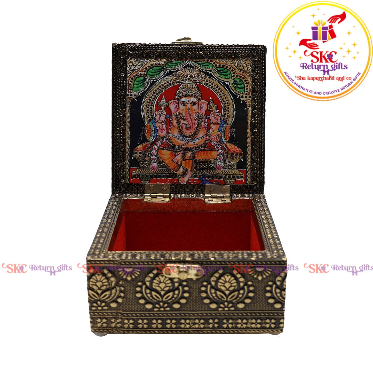Digital Art Tanjore Pooja Box 4x4