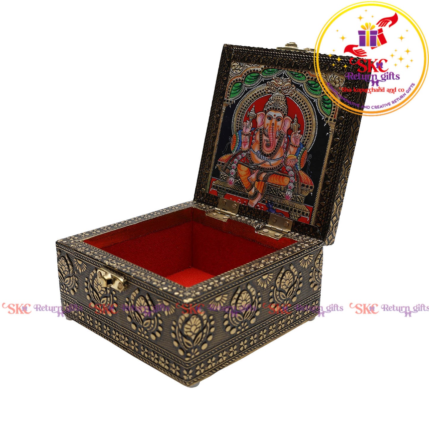 Digital Art Tanjore Pooja Box 4x4
