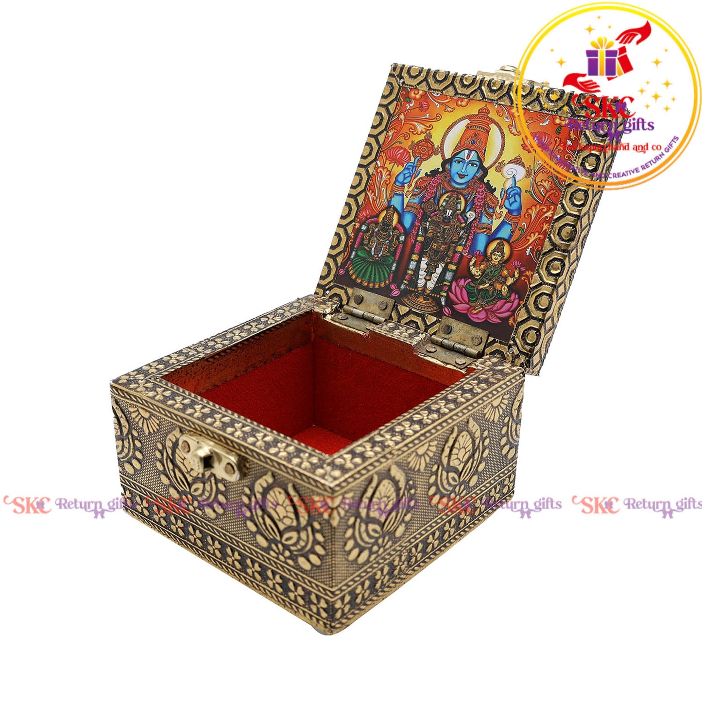 Digital Art Tanjore Pooja Box 4x4
