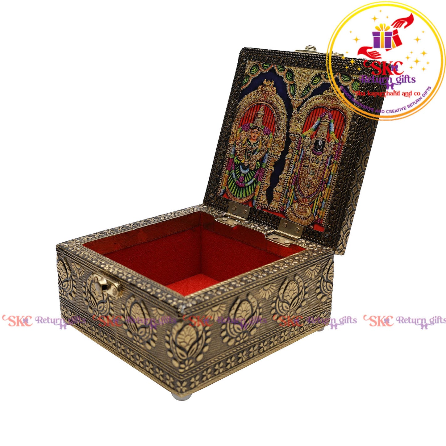 Digital Art Tanjore Pooja Box 5x5