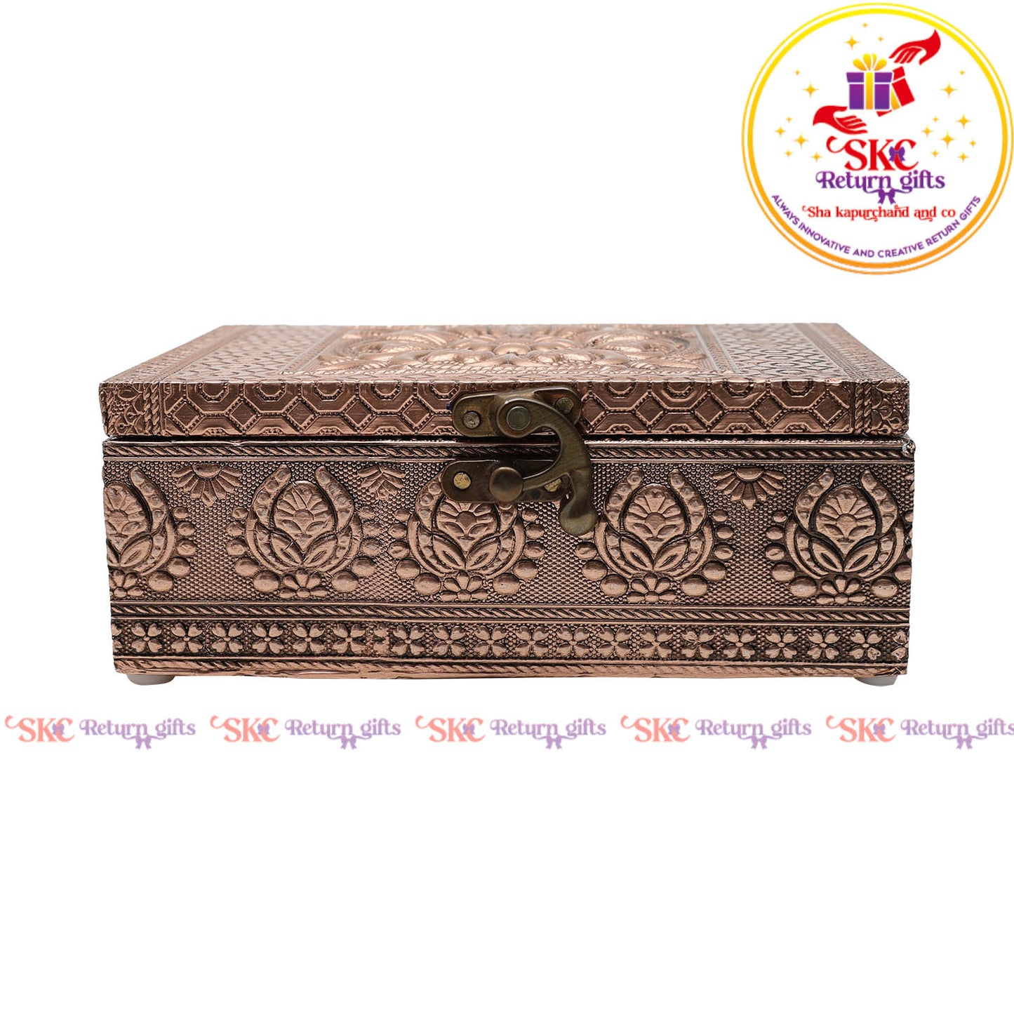 Embosed Flower Pooja Box 7x5