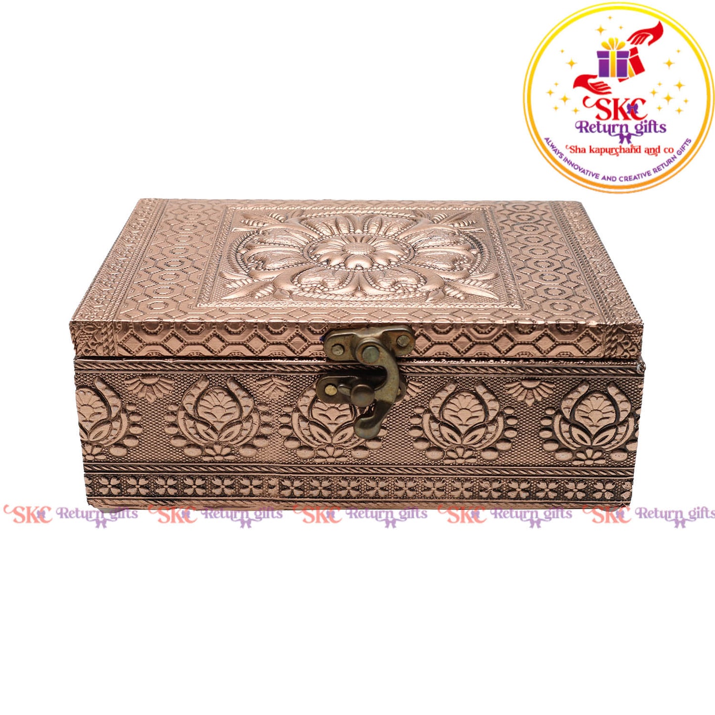 Embosed Flower Pooja Box 7x5
