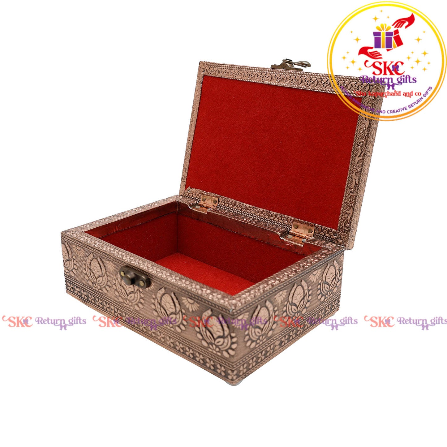Embosed Flower Pooja Box 7x5