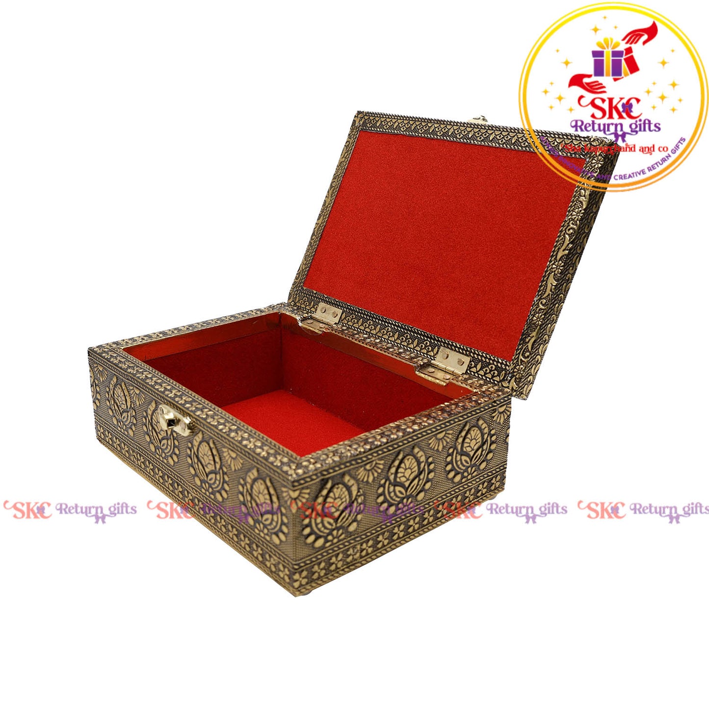 Embosed Flower Pooja Box 7x5