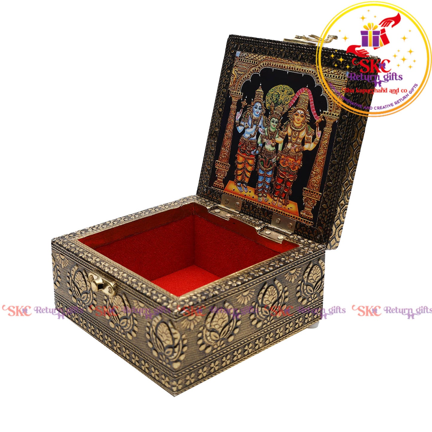 Tanjore Digital Art Pooja Box 5x5