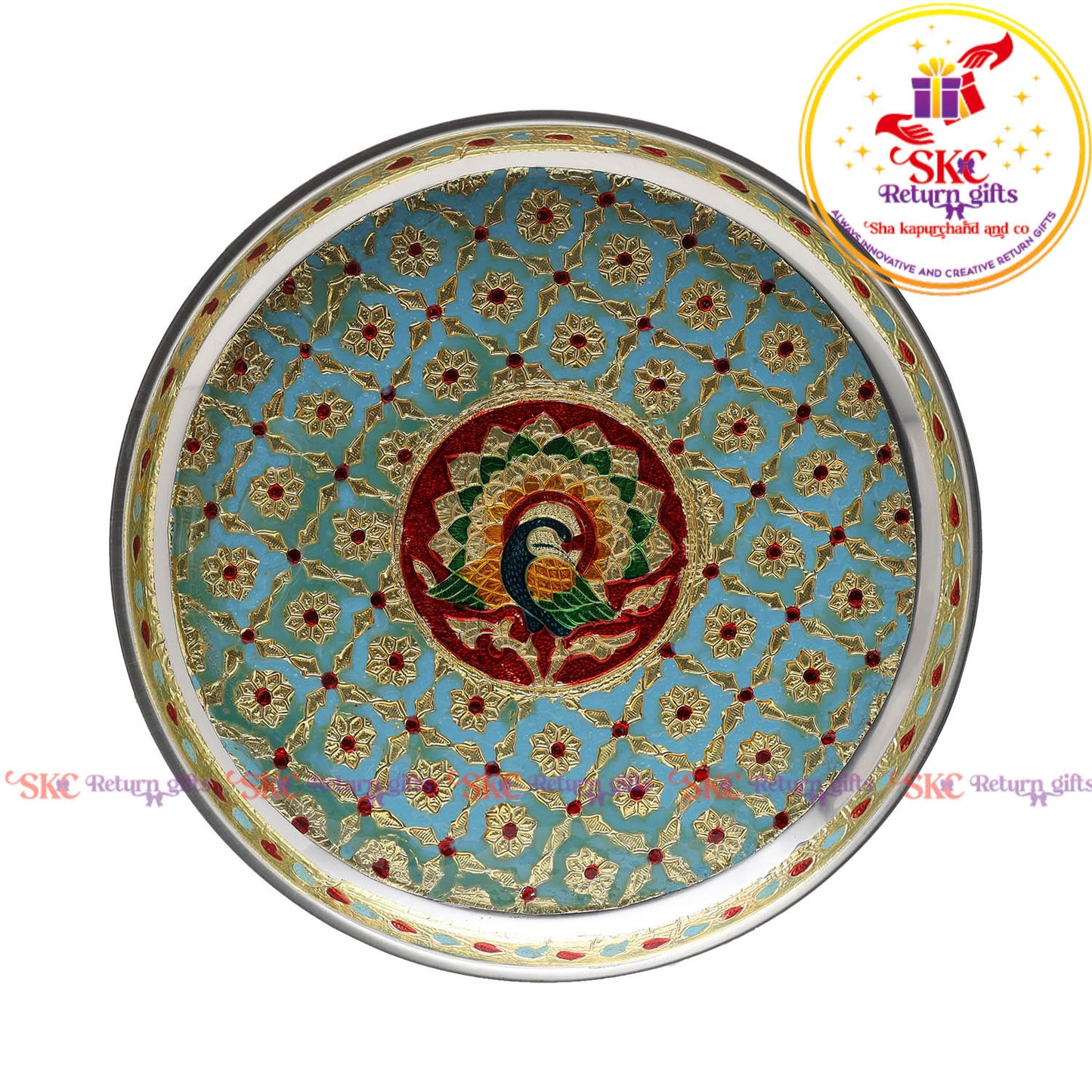 Pastel Color Meenakari Plate 9