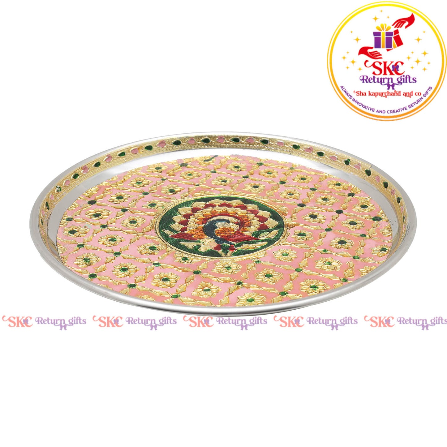 Pastel Color Meenakari Plate 9