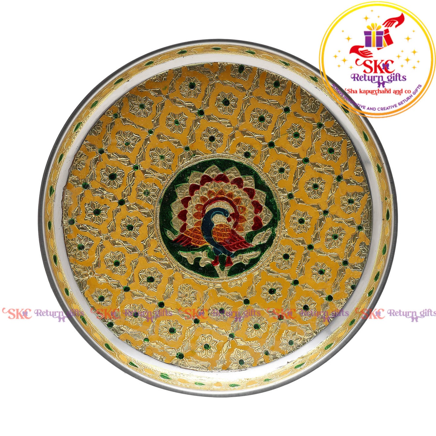 Pastel Color Meenakari Plate 9