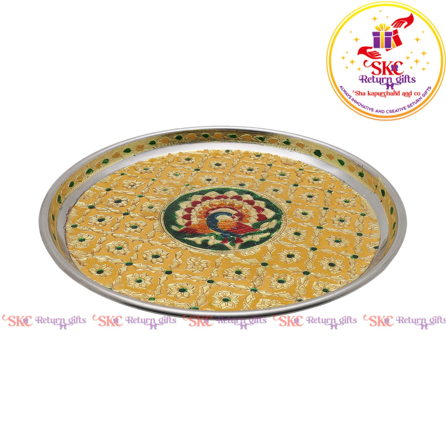 Pastel Color Meenakari Plate 9