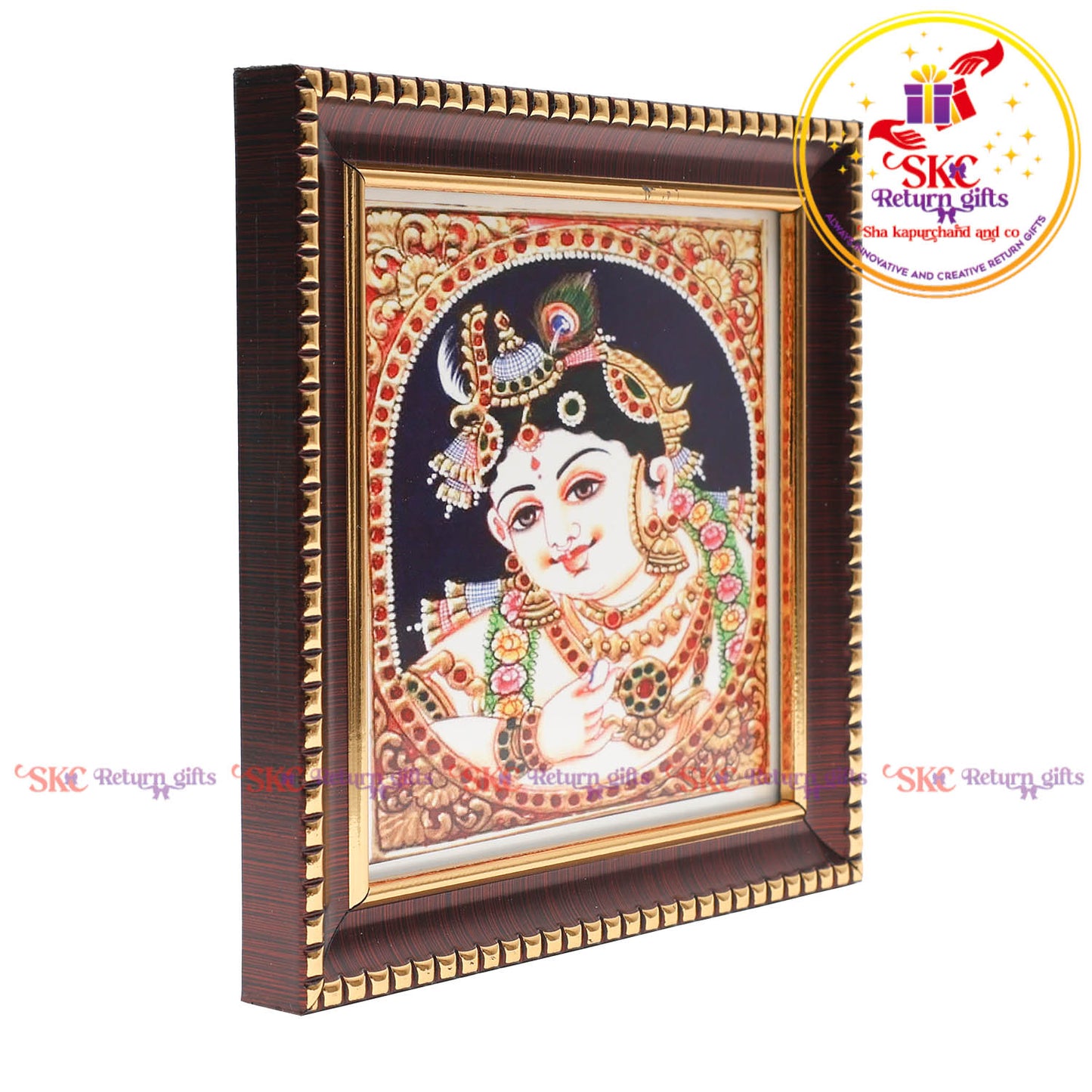 Tanjore digital art Krishna