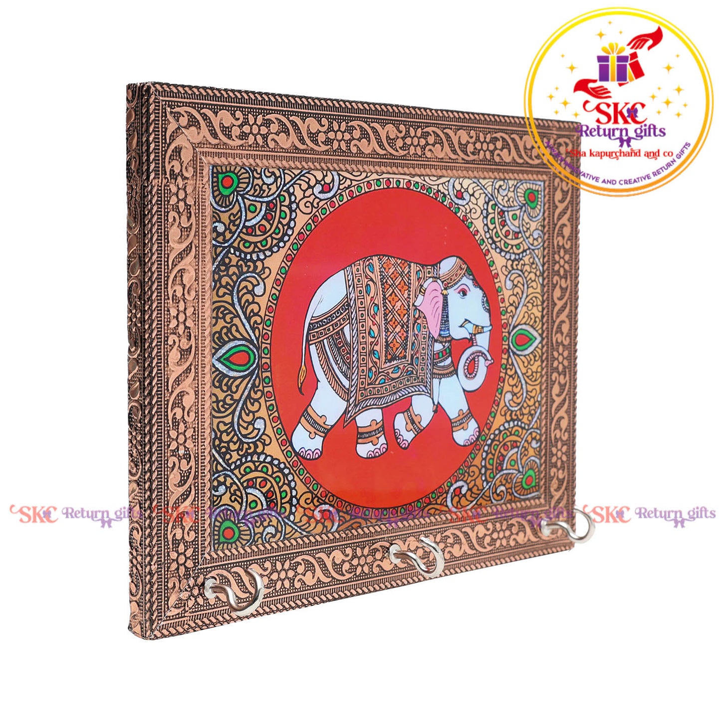 Tanjore digital art elephant