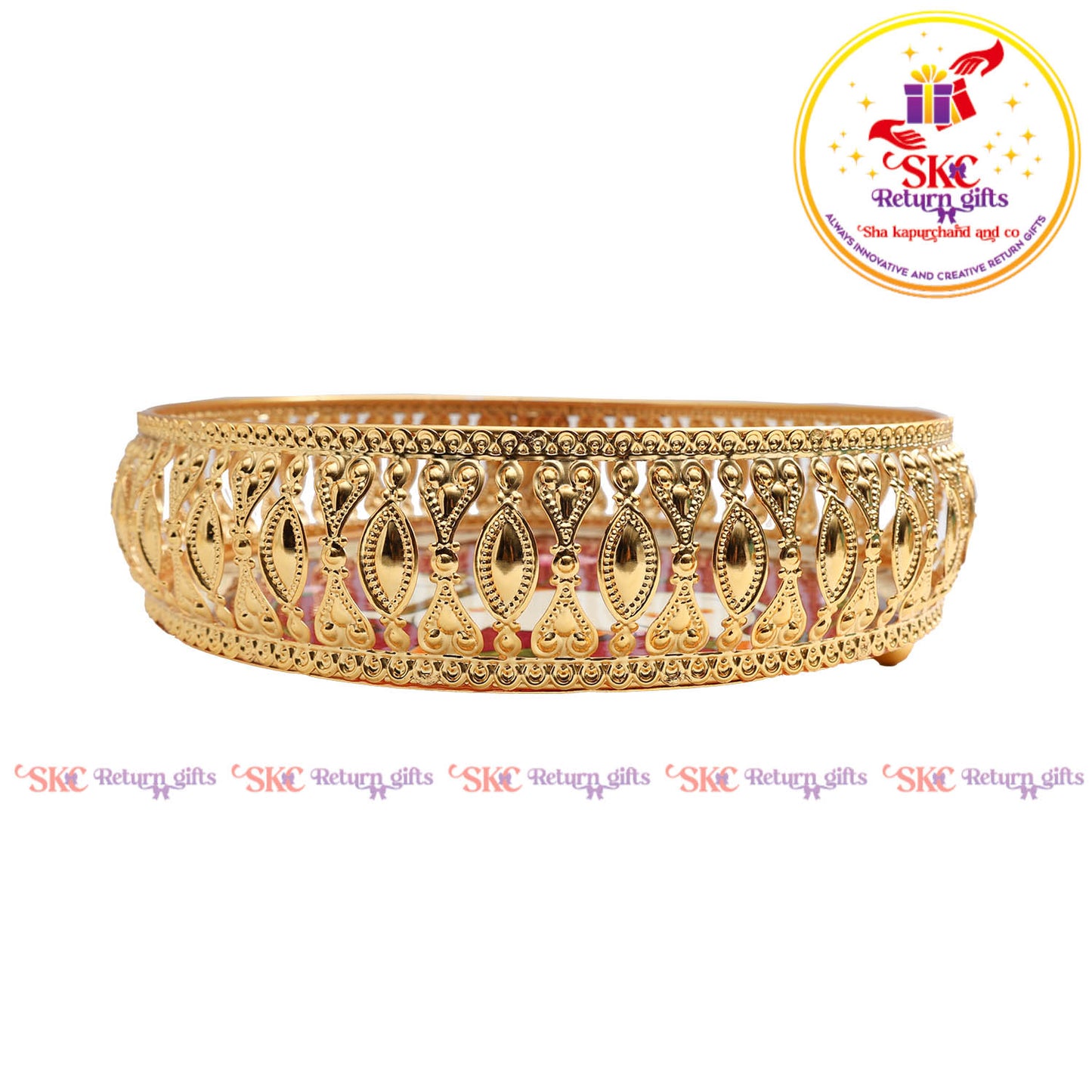 8 inch Pichwai gold tray
