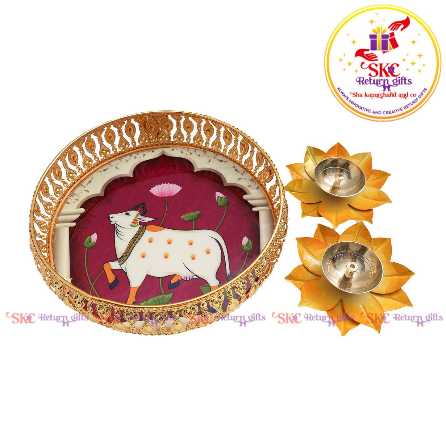 8 inch Pichwai Tambulam premium gift set