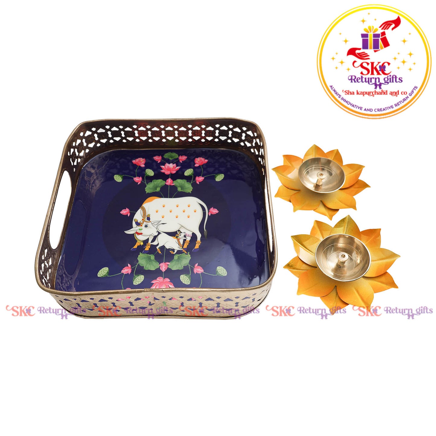 8x8 Pichwai tambulam gift set
