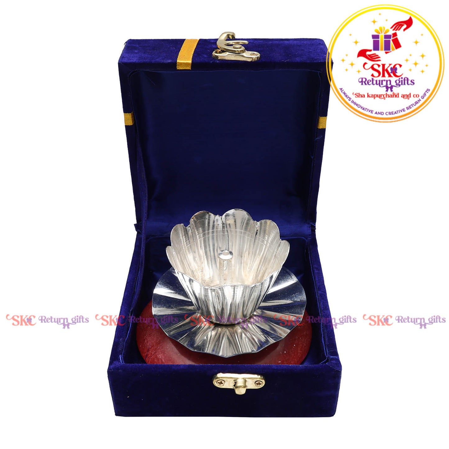 SILVER PLATED LOTUS DIYA