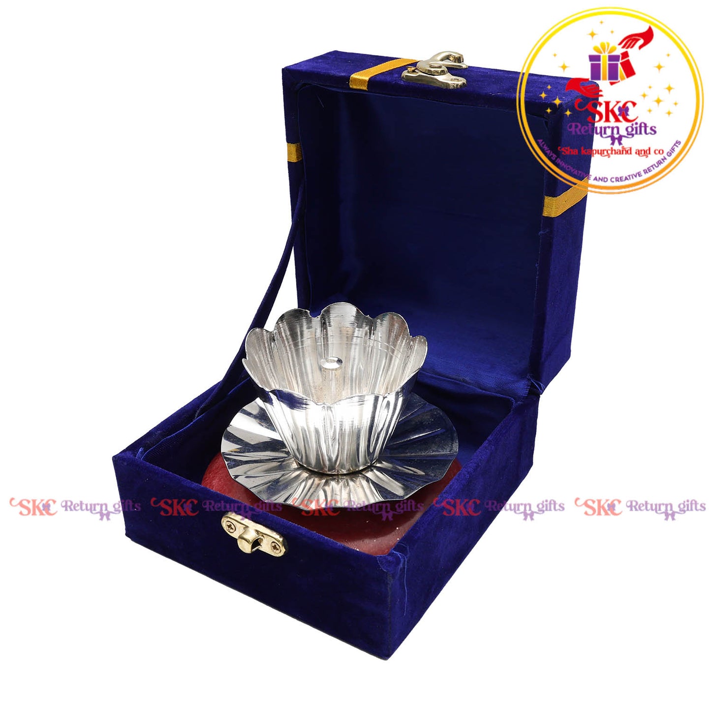 SILVER PLATED LOTUS DIYA