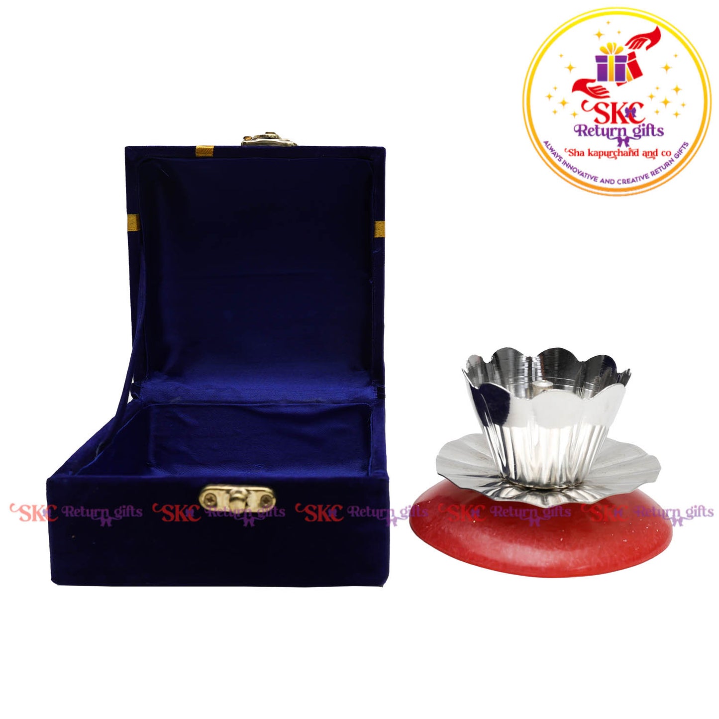 SILVER PLATED LOTUS DIYA