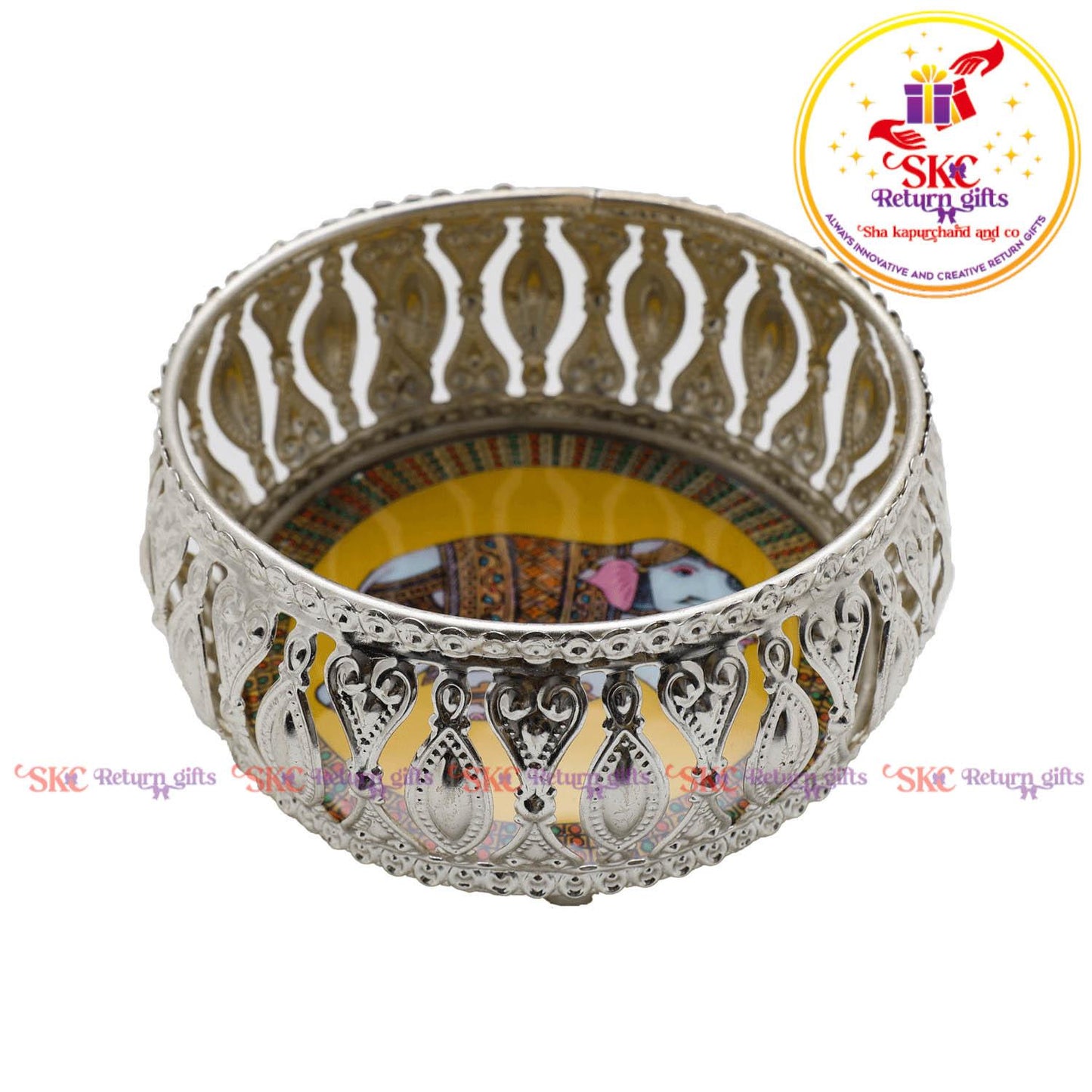4inch pichwai silver bowl
