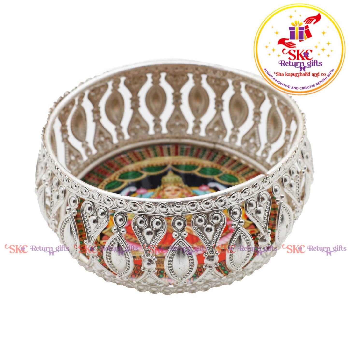 4inch pichwai silver bowl