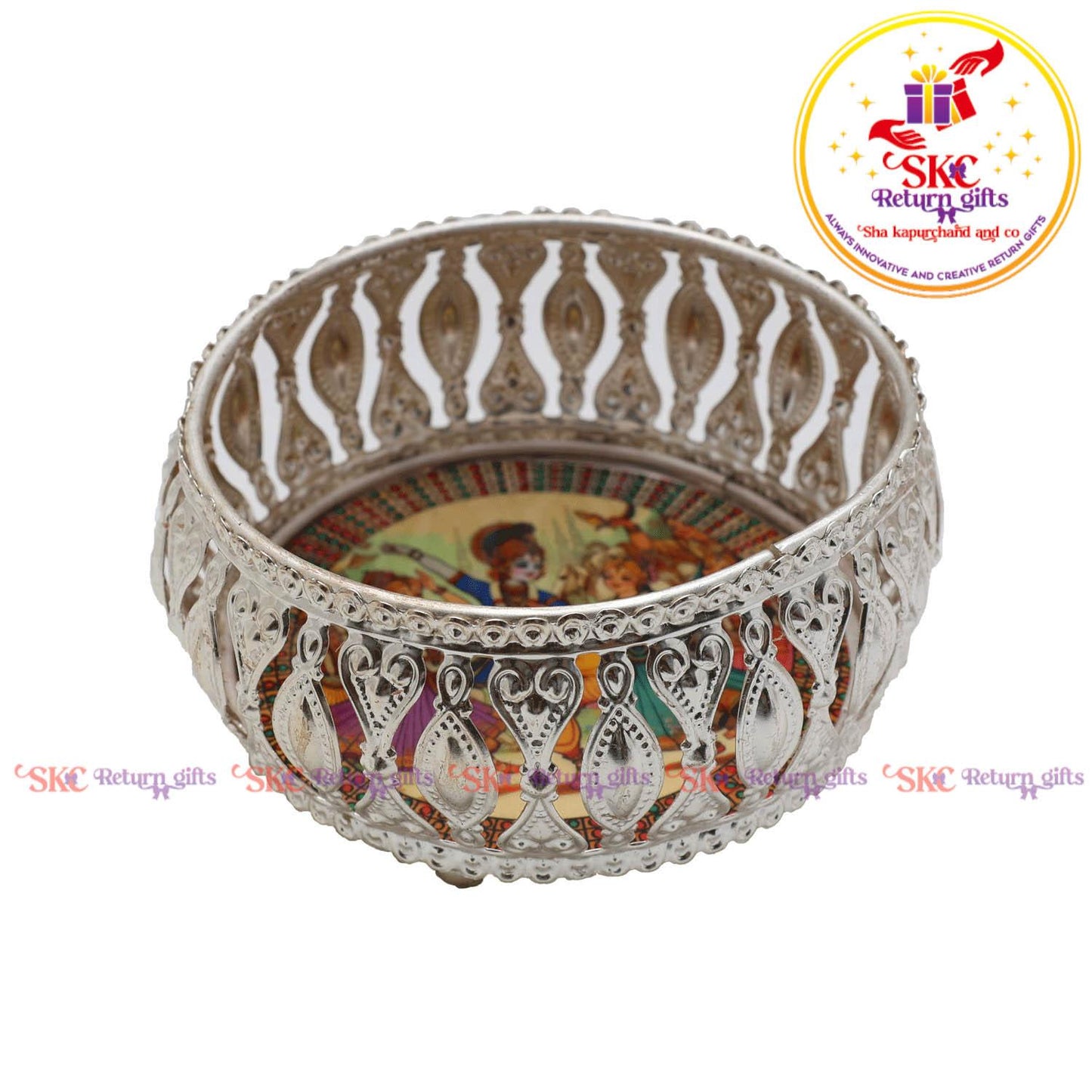 4inch pichwai silver bowl