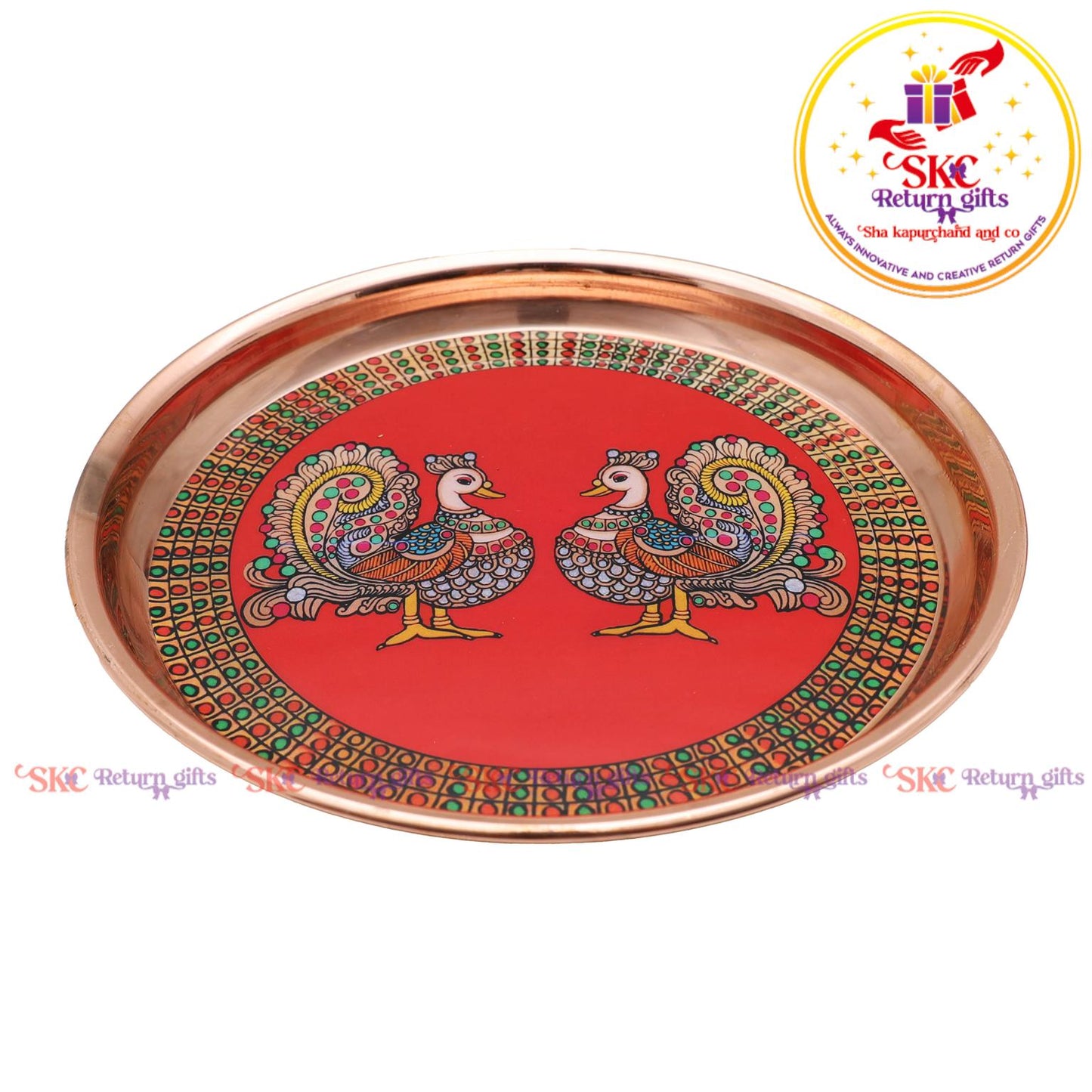 7inch madhubani pichwai pooja plate