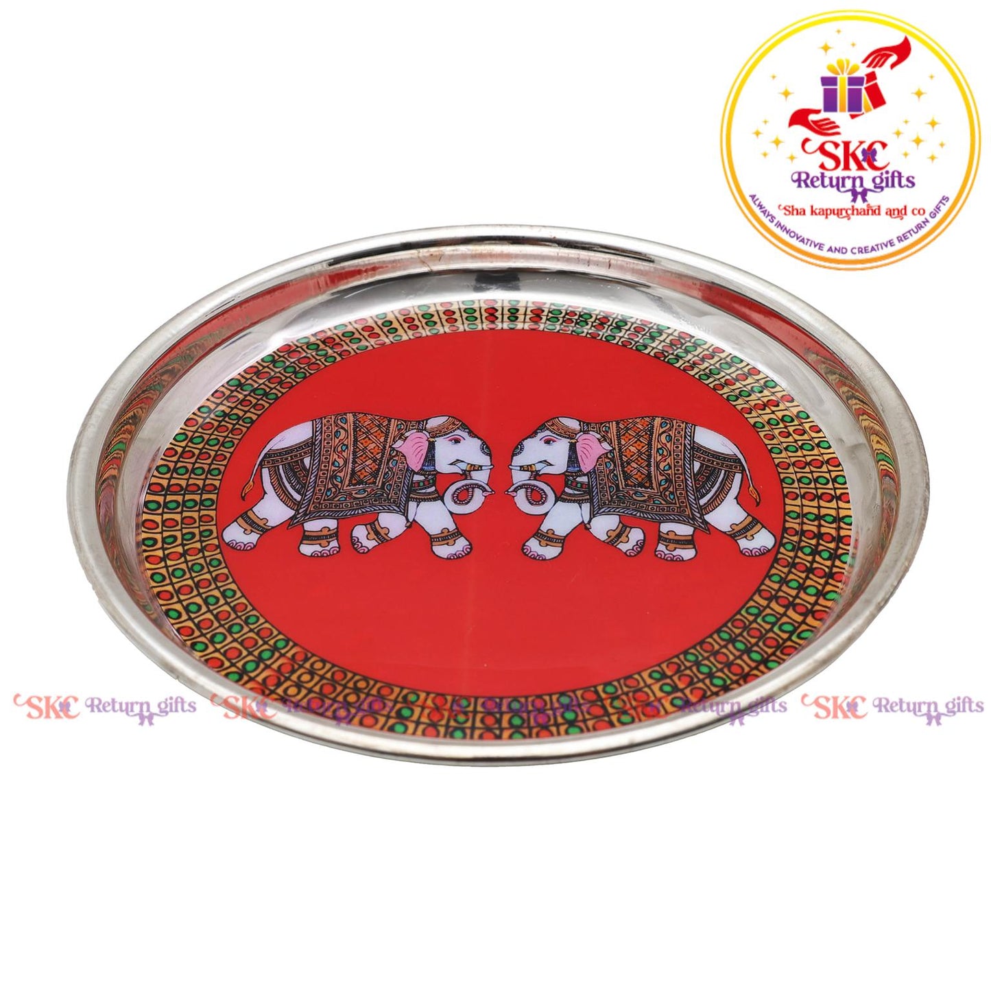 7inch madhubani pichwai pooja plate